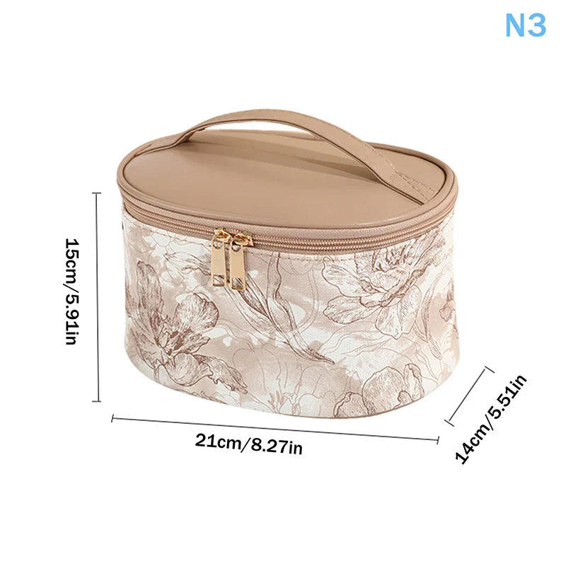 Floral Transparent Makeup Bag 3-Pack | Women's Travel Toiletry Set