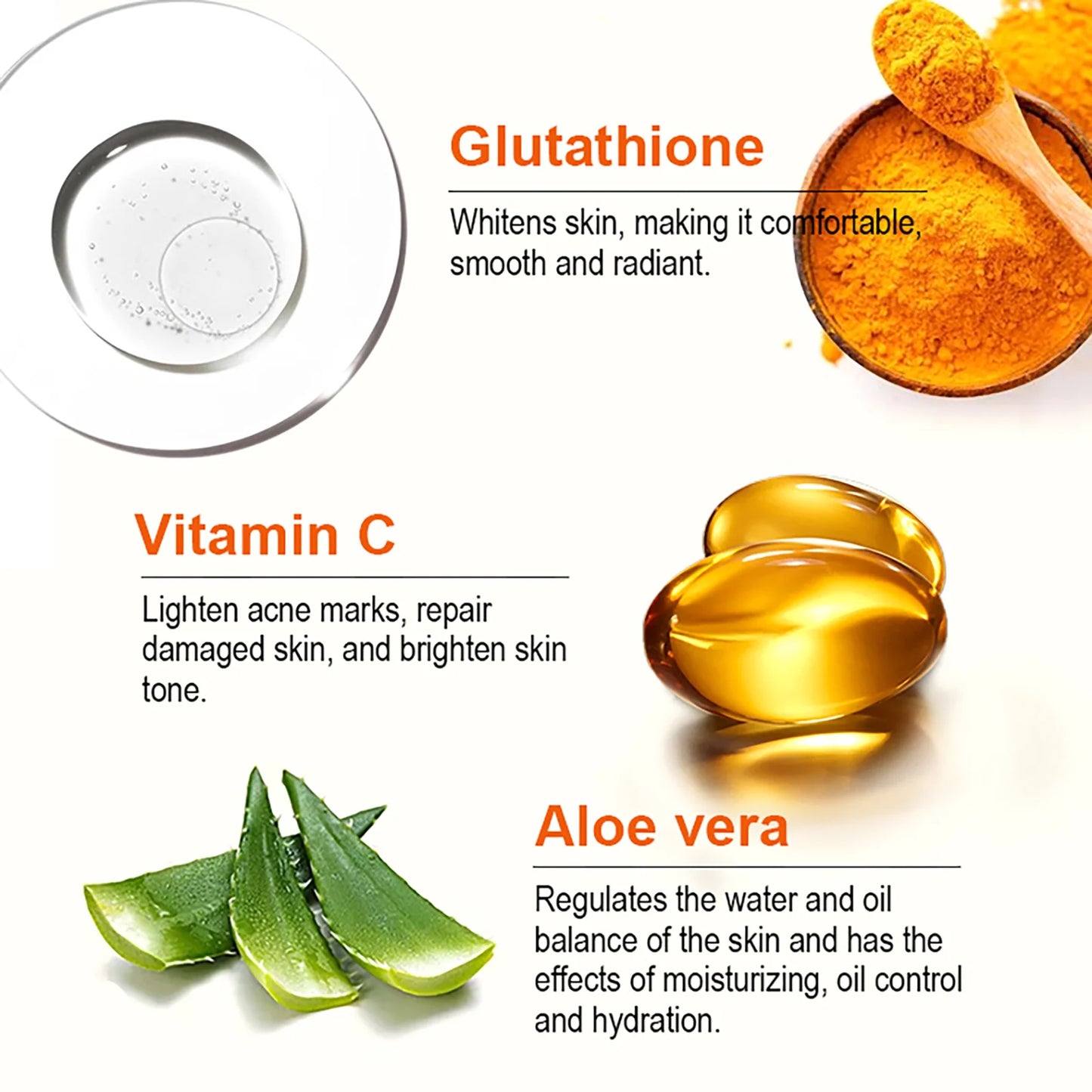 AILKE Turmeric & Glutathione 4-in-1 Brightening Skin Care Set