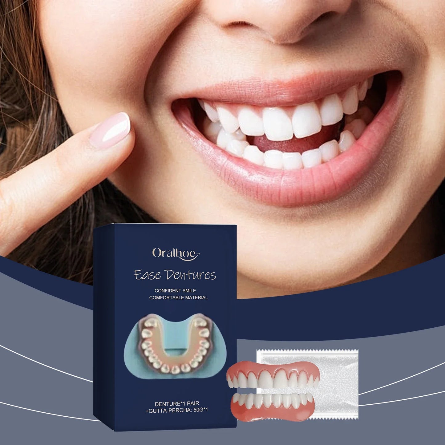 Snap-On Veneers Denture Kit – Instant Cosmetic Smile Set
