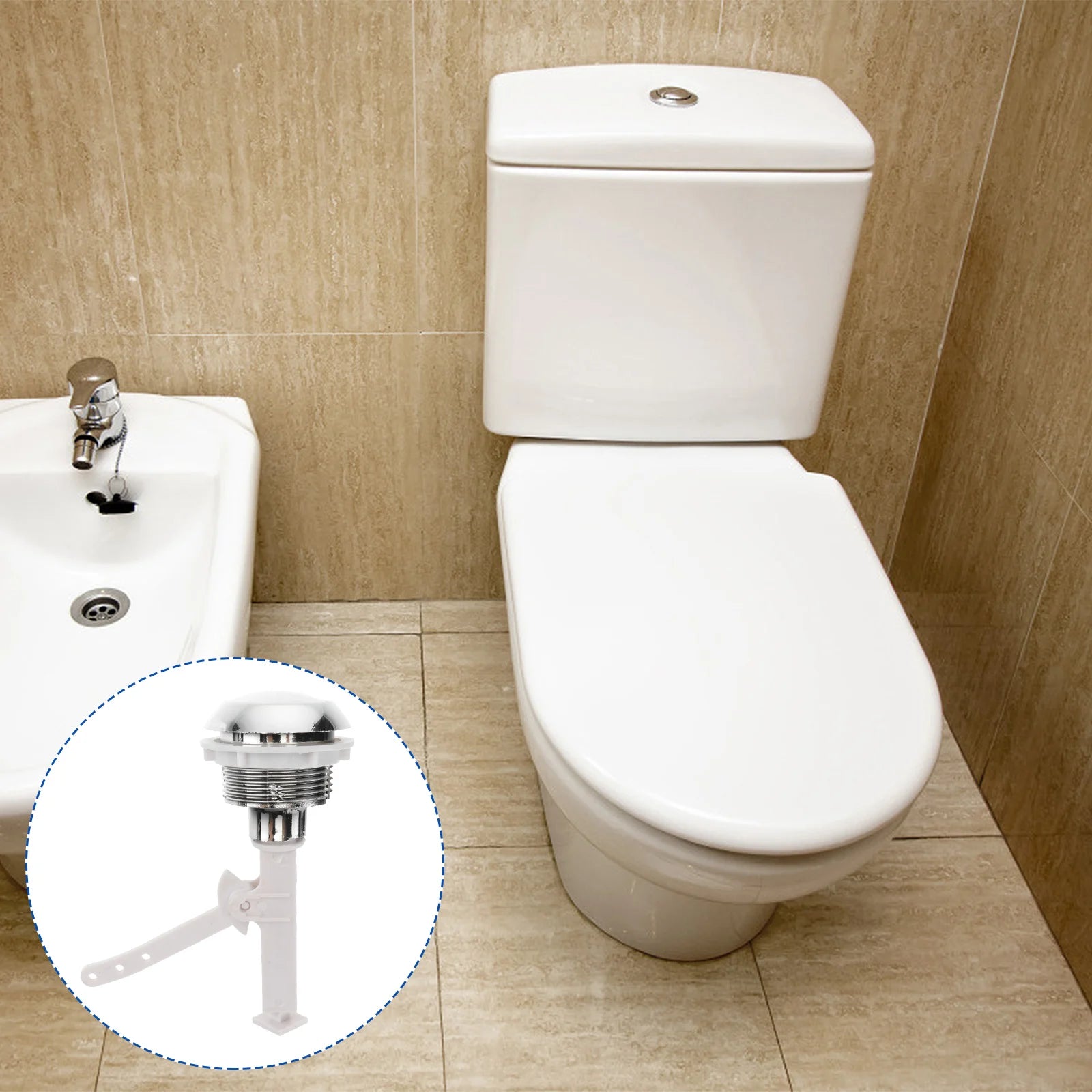 Push Button Toilet Flush Kits Rods Round Valve Push Button Flush Toilet Seat Water Tank Valve Home Hotel Hardware Accessories Peaceful Pleasures Health and Wellness