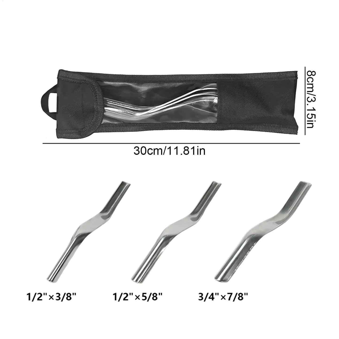 3-Piece Stainless Steel Grout Finishing & Caulking Tool Kit