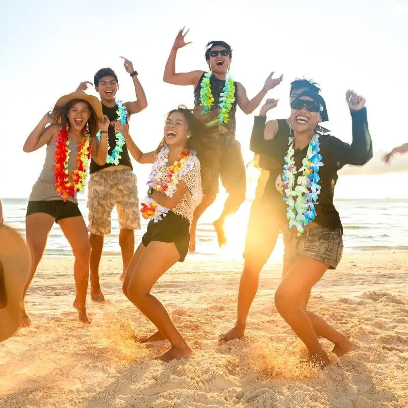 Hawaiian Lei Necklaces 12–60 Pack | Luau Party Favors