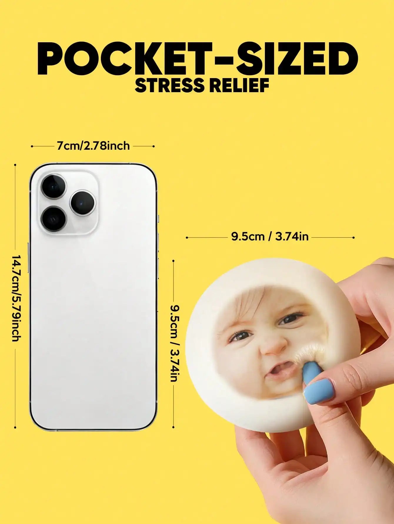 Customized Face Stress Relief Ball Funny Expression Squishy Personalized Photo Soft Ball White Gag Gift Anxiety Relief Desk Toy Peaceful Pleasures Health and Wellness