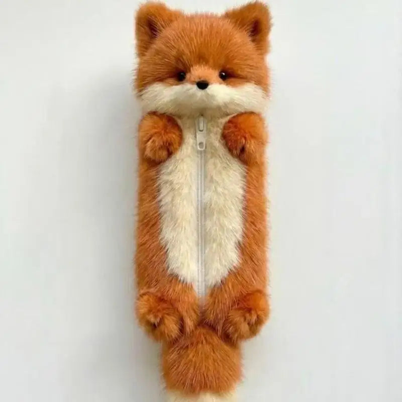 Cute Cartoon Plush Animal Pencil Case | Student Stationery Pouch