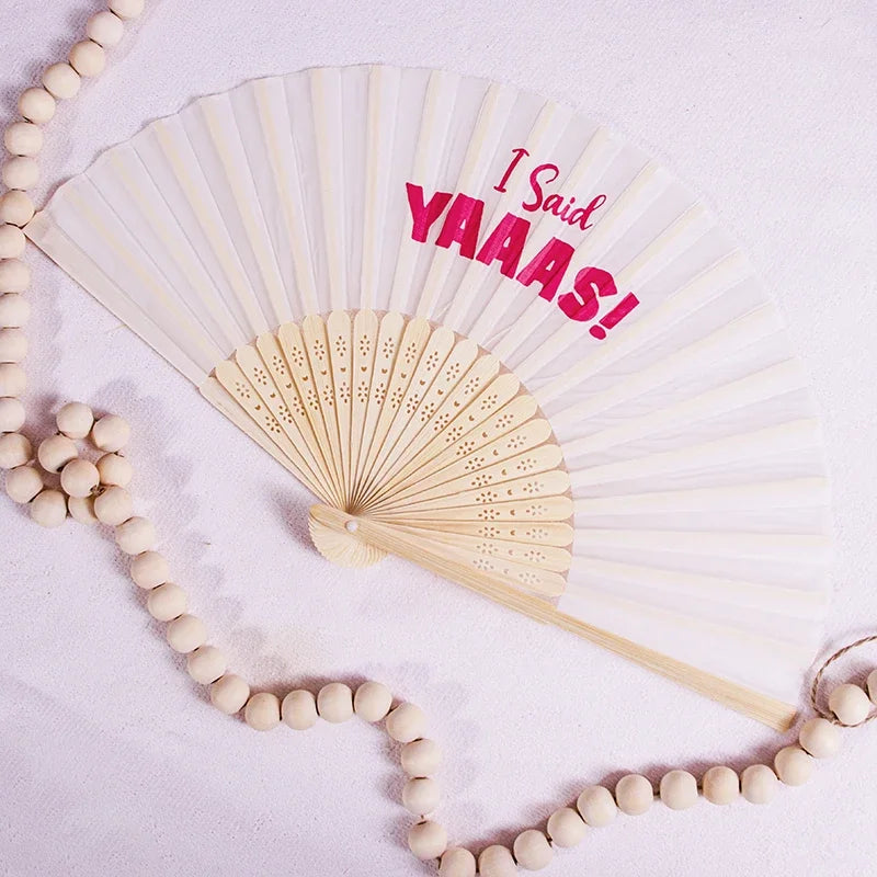 Bride Bridesmaid Hand Fan | Bachelorette Bridal Shower Gift