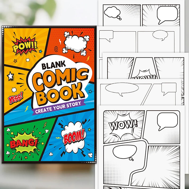 Creative Comic Sketchbook Plenty Pages Drawing Various Trendy Layout