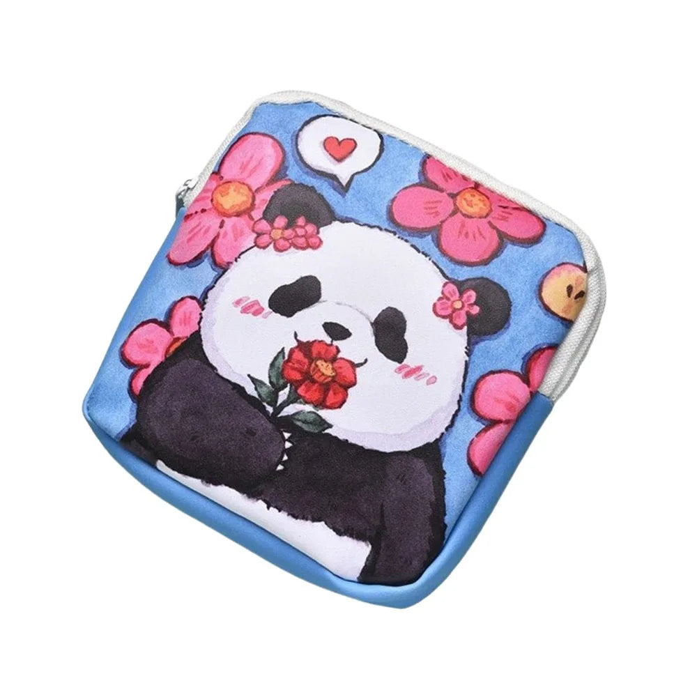 Cute Panda Waterproof Mini Pouch – Multi-Purpose Storage Bag
