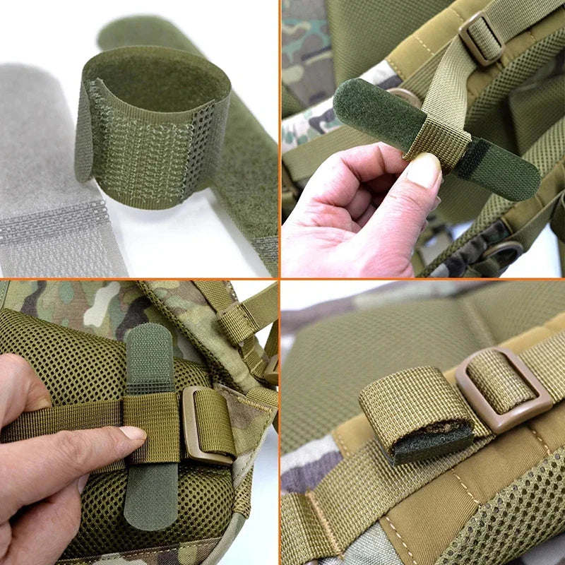 10pcs Reusable Backpack Fastener Buckle Nylon Straps Cable Ties Strap Webbing Organizer Fix Hook Loop Grip Wrapping Cord Peaceful Pleasures Health and Wellness