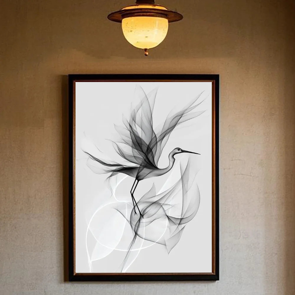 Black and white ink Flowers Poster HD art sticky wall waterproof home living room bedroom bar aesthetic decoration Peaceful Pleasures Health and Wellness z13 40X50cmNoframe