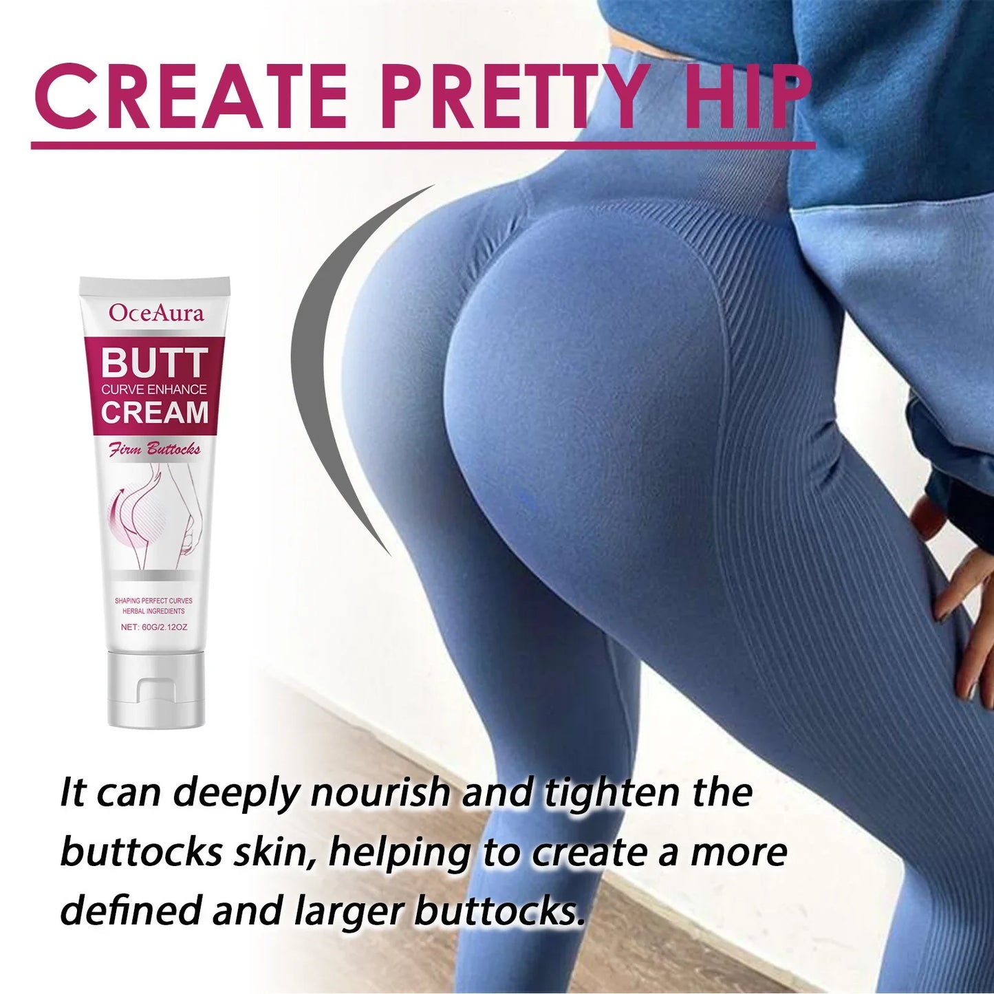 OceAura Buttock Firming & Lifting Cream 60g | Hip Shaping