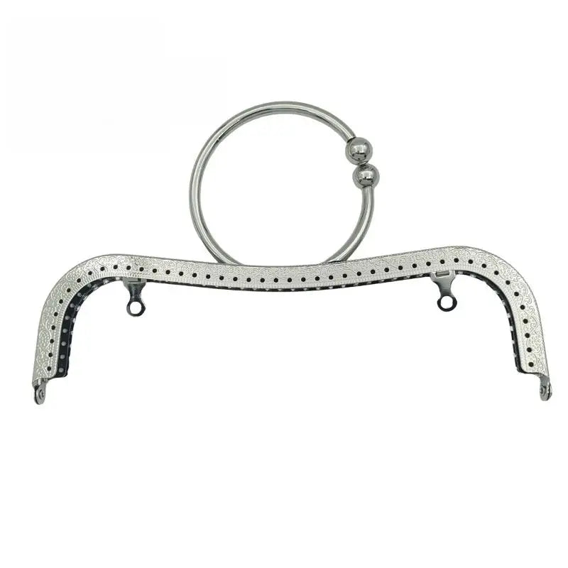 22cm Metal Purse Frame Kiss Clasp M-Shape DIY Bag Handle