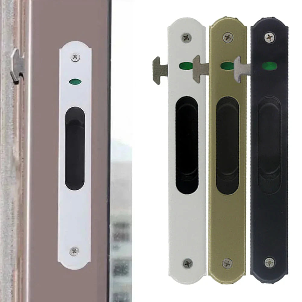 Zinc Alloy Invisible Sliding Door Lock – 90° Hook Window Latch