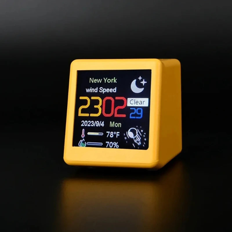 Smart WiFi Weather Station Desktop Clock | LED Thermometer Display