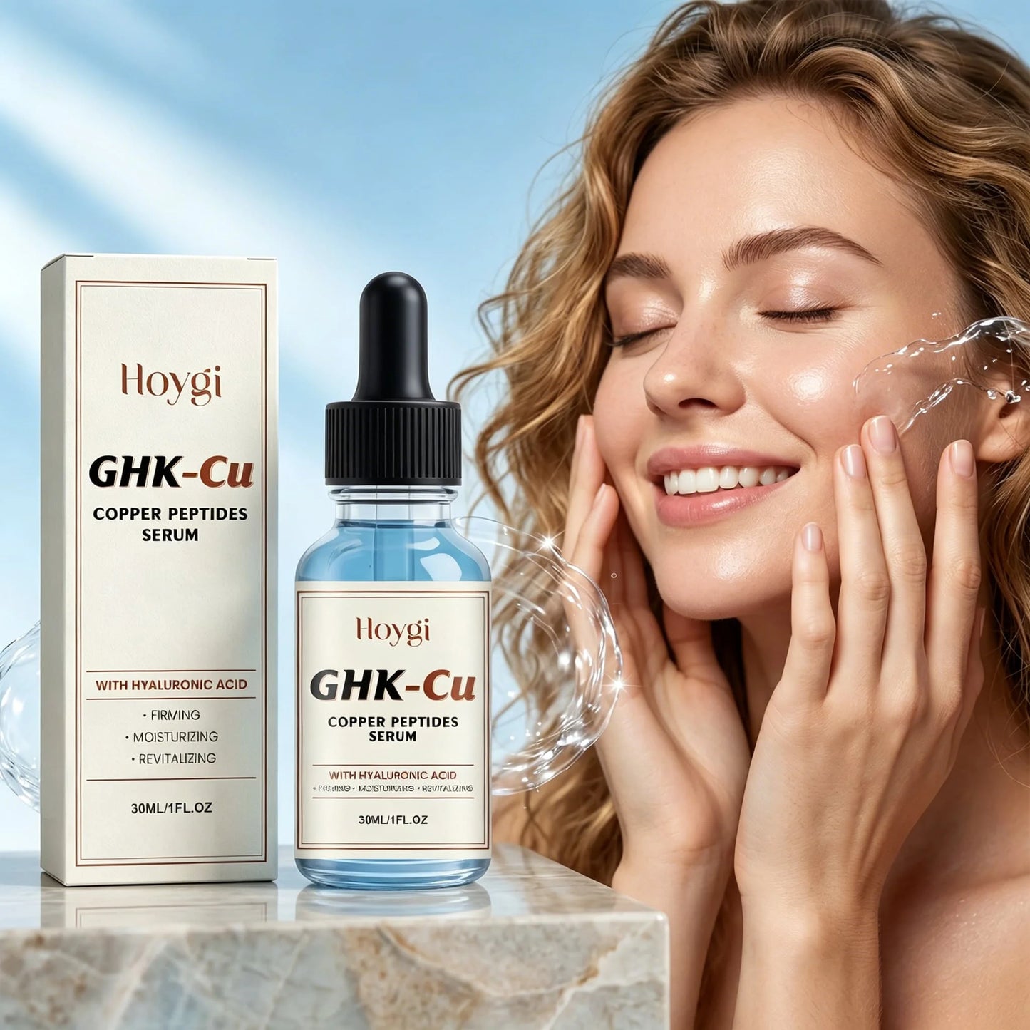 GHK-Cu Copper Peptide Serum with Hyaluronic Acid | Firming