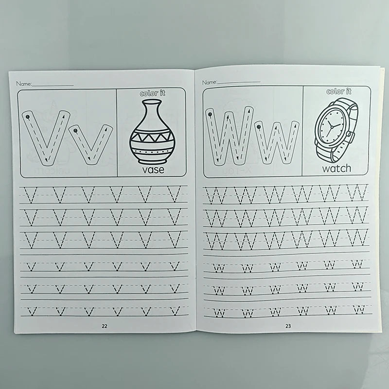 32-Page A-z Letter Tracing Book Interactive Abc Writing Practice