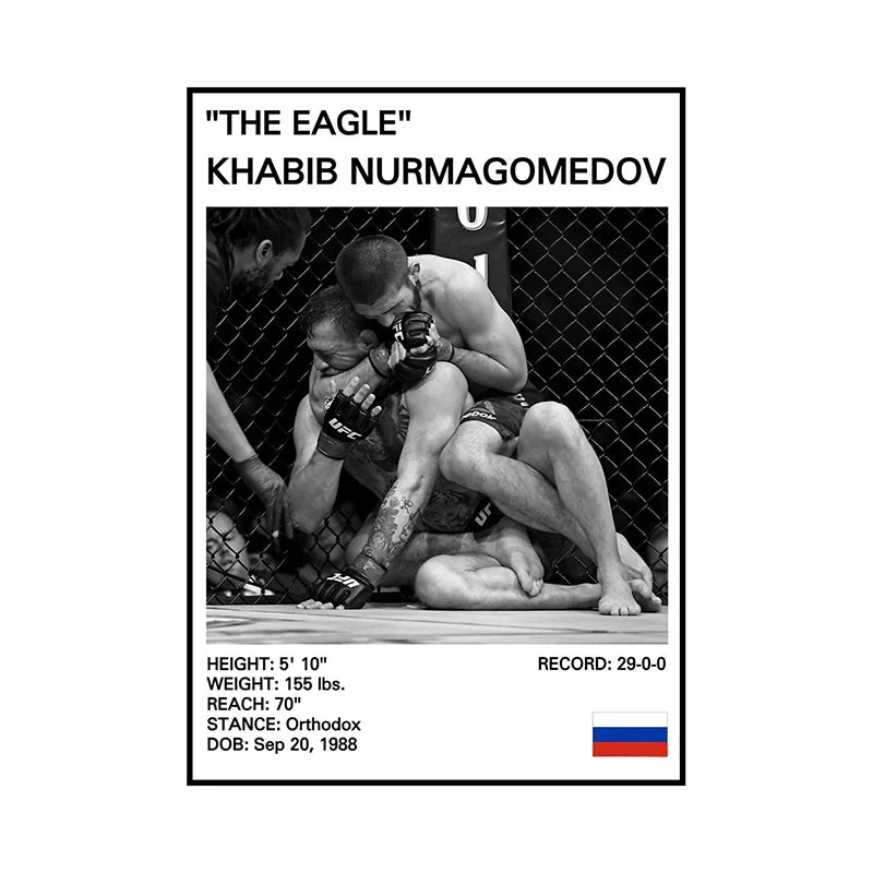 Boxing Legends Black & White Canvas Wall Art – Gym Home Decor