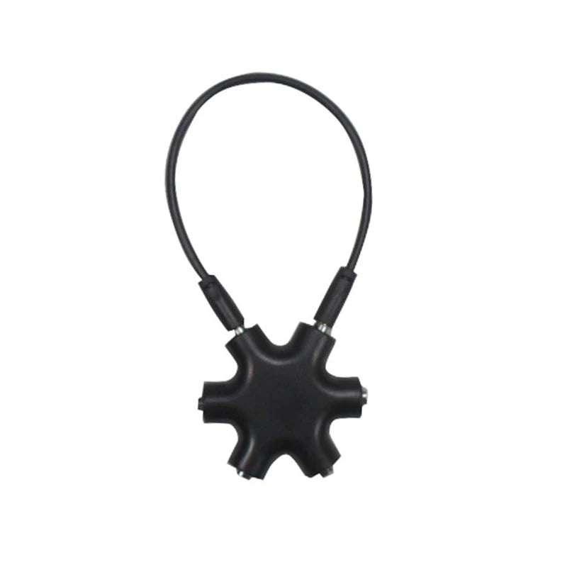 3.5mm Audio Splitter 1 Male to 5 Female Headphone Jack Adapter
