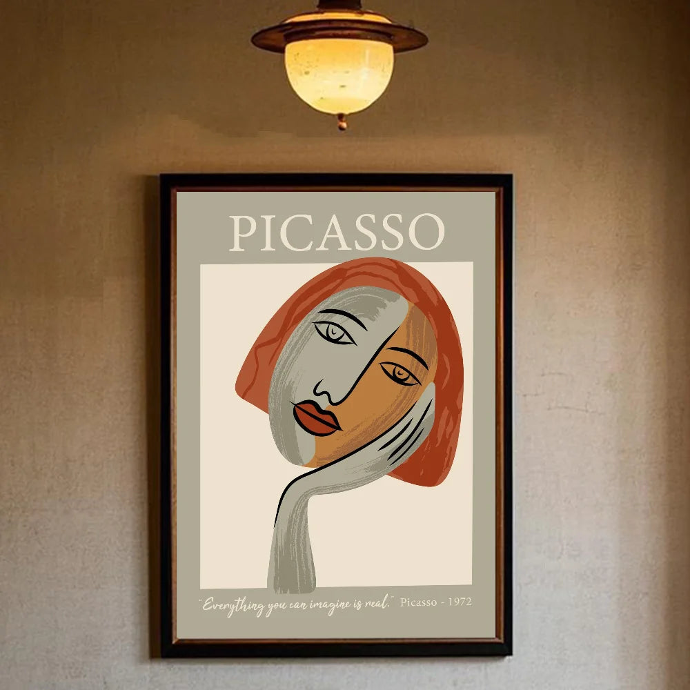 Picasso Abstract Art Wall Poster – Waterproof PVC Home Décor Abstract Wall Poster Peaceful Pleasures Health and Wellness z25 50X70cmNoframe