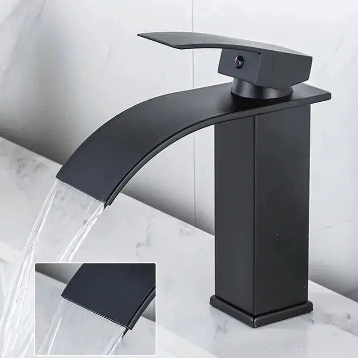 Waterfall Basin Faucet | Stainless Steel Single Handle Bathroom Tap