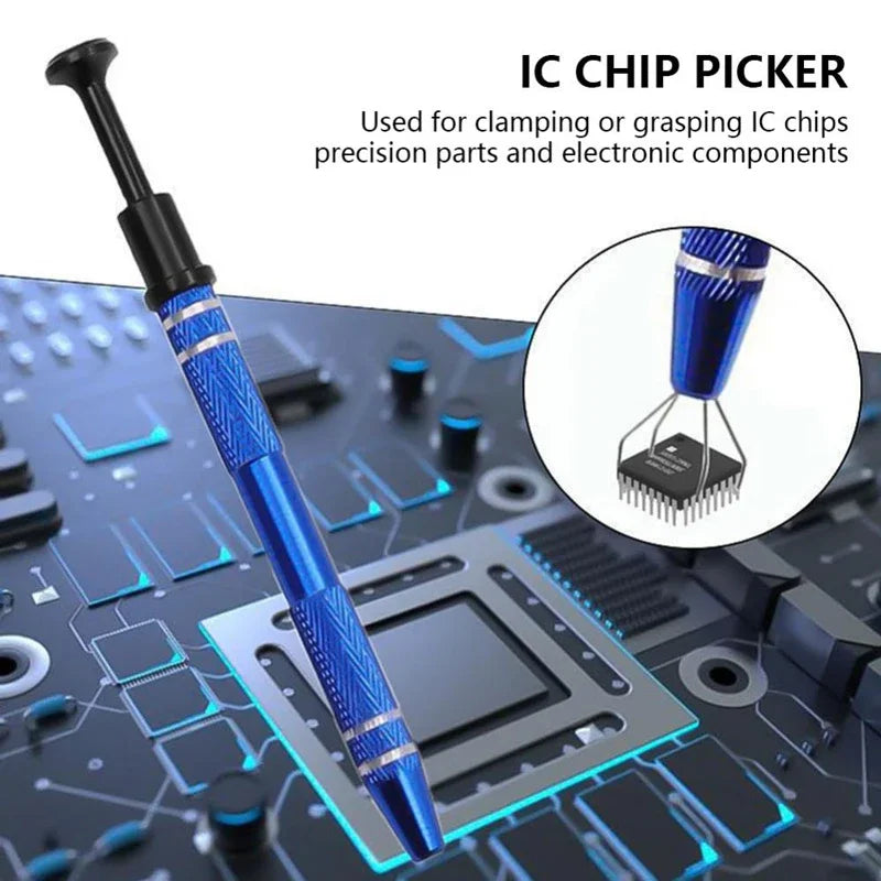 4-Claw IC Chip Extractor Remover Tool Precision Parts Grabber Extractor Pick Up Puller for Electronic Component Nuts Repair Tool Peaceful Pleasures Health and Wellness