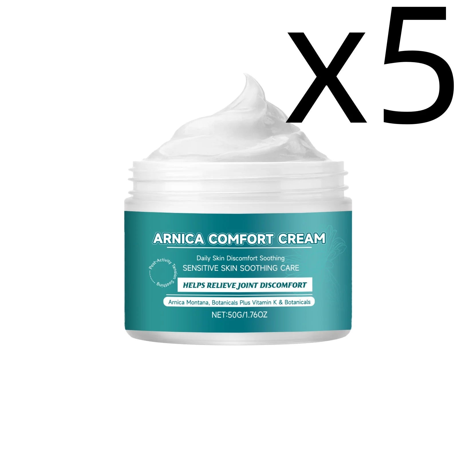 Herbal Skin Comfort Cream Soothe Skins Relieve Muscle Tension Improve Joint Discomfort Repair Skins Barrier Skin Soothing Cream Peaceful Pleasures Health and Wellness 50g X 5PCS