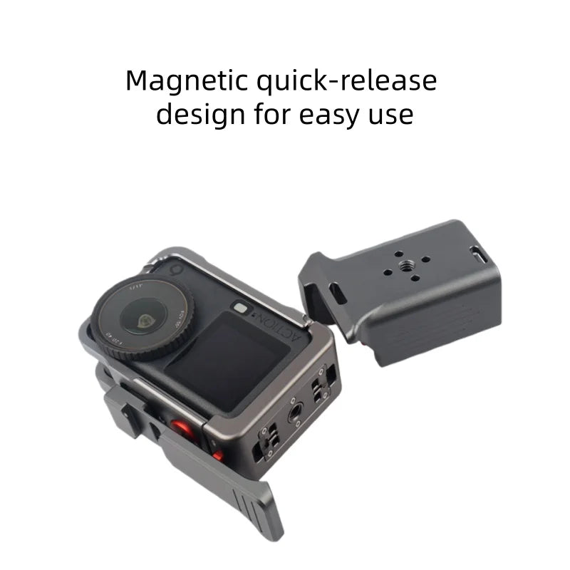Supports Horizontal/Vertical Shooting For DJI Action 6 Camera Grip Kit Action Camera Protective Frame Adapter Accessory Peaceful Pleasures Health and Wellness