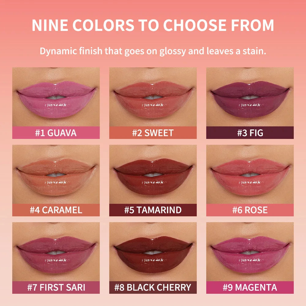 Kulfée Staining Lip Oil Gloss Stain Two In One Long Lasting Deep Hydration Moisturizing Non Sticky Waterproof Lip Makeup Peaceful Pleasures Health and Wellness