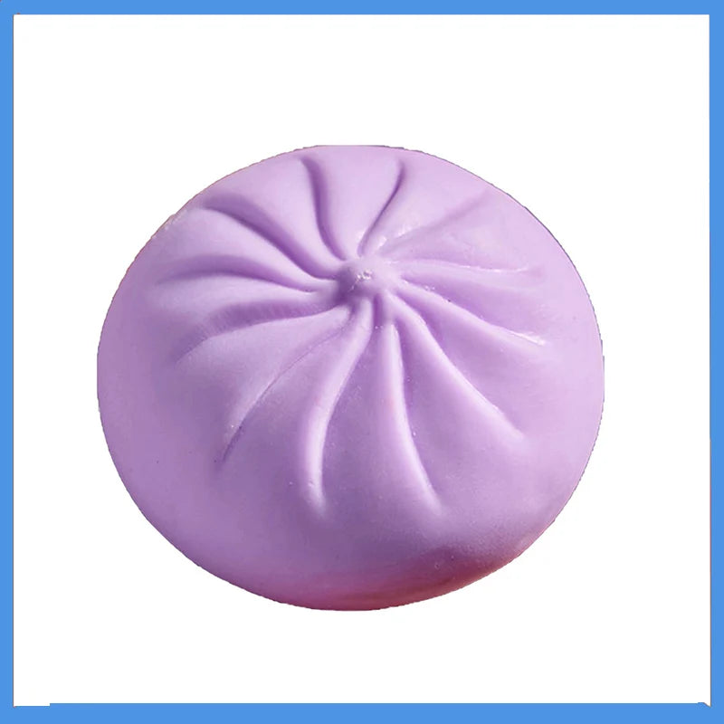 Colorful Dumpling Squishes Stress Balls Fidget Sensory Toys Simulation Food Squishies Bun with Steamer Squeeze Dough Ball Gifts Peaceful Pleasures Health and Wellness E One Size