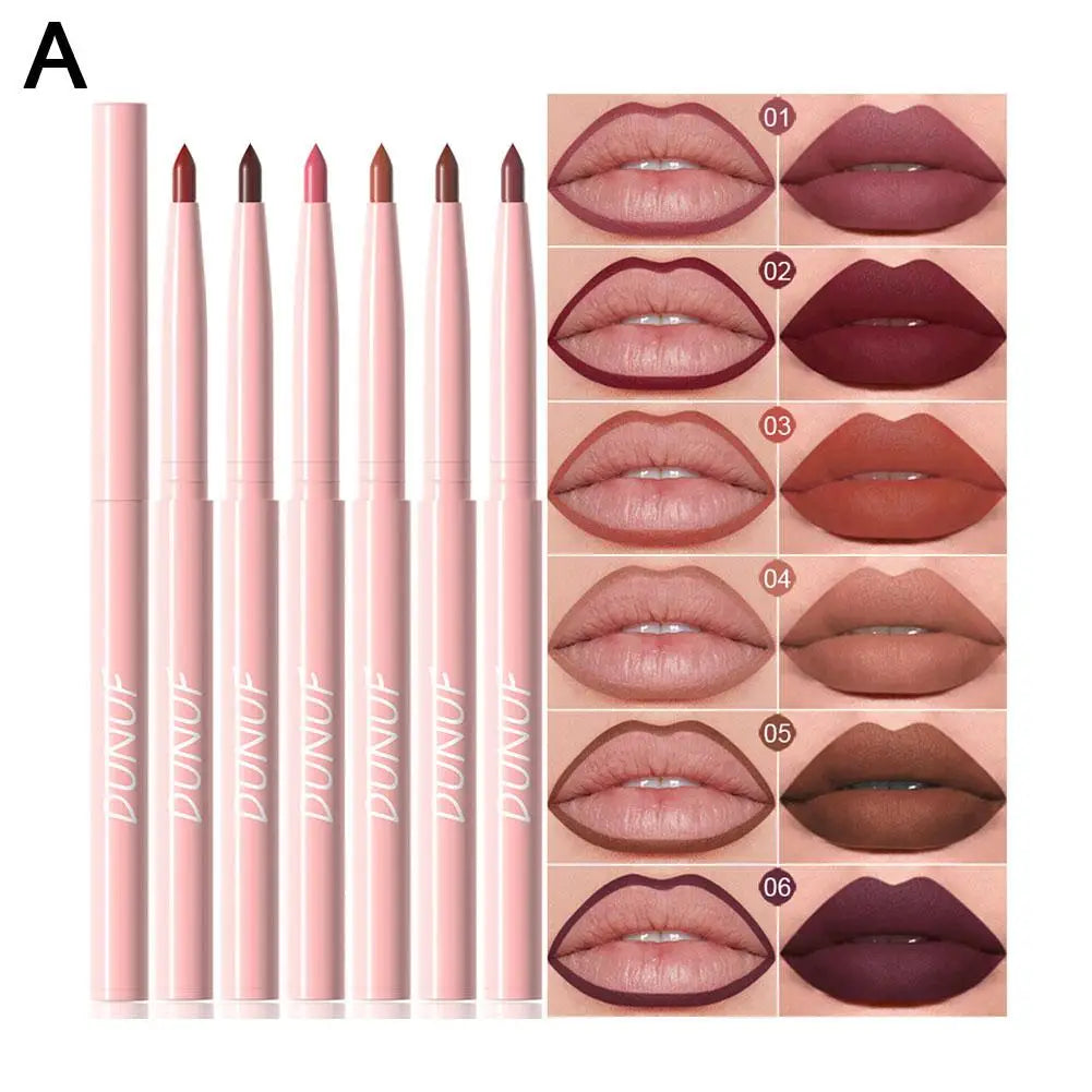 Eelhoe 6-Color Waterproof Lip Liner Set – Long-Lasting Matte