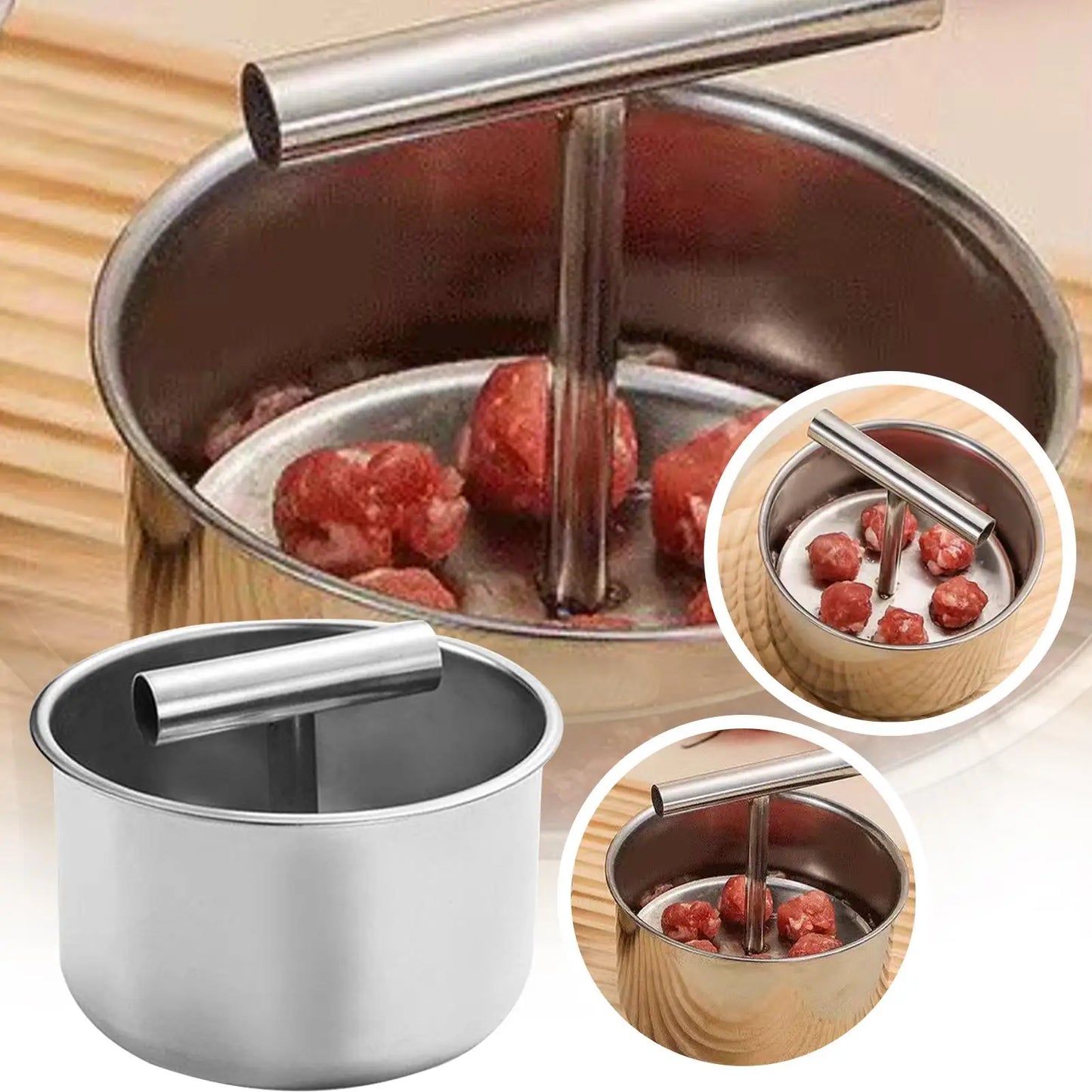 Stainless Steel Meatball Maker Press | 6 or 12 Hole Mold