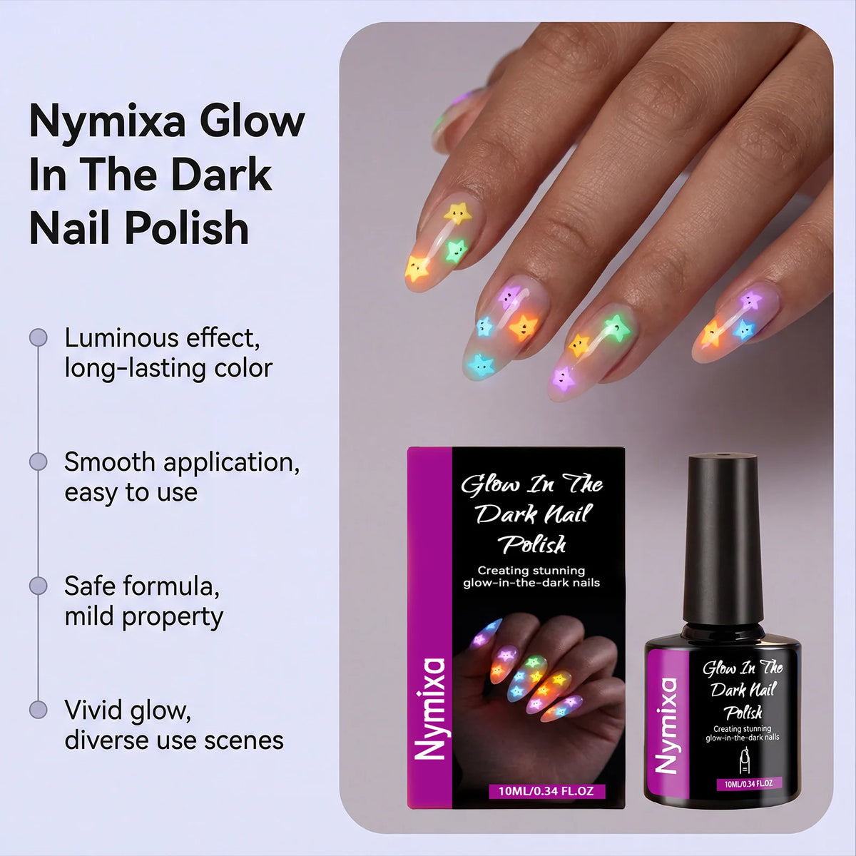 Fluorescent Nail Polish Glow In Dark Gel Colorful DIY Manicure Create Party Atmosphere Neon Luminous Top Coat Nails Polish Pens Peaceful Pleasures Health and Wellness