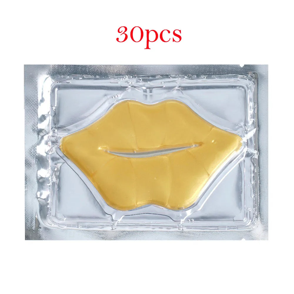 BIOAOUA 30pc Collagen Lip Mask – Hydrating Lip Patches Collagen Lip Mask Peaceful Pleasures Health and Wellness Gold 30pcs