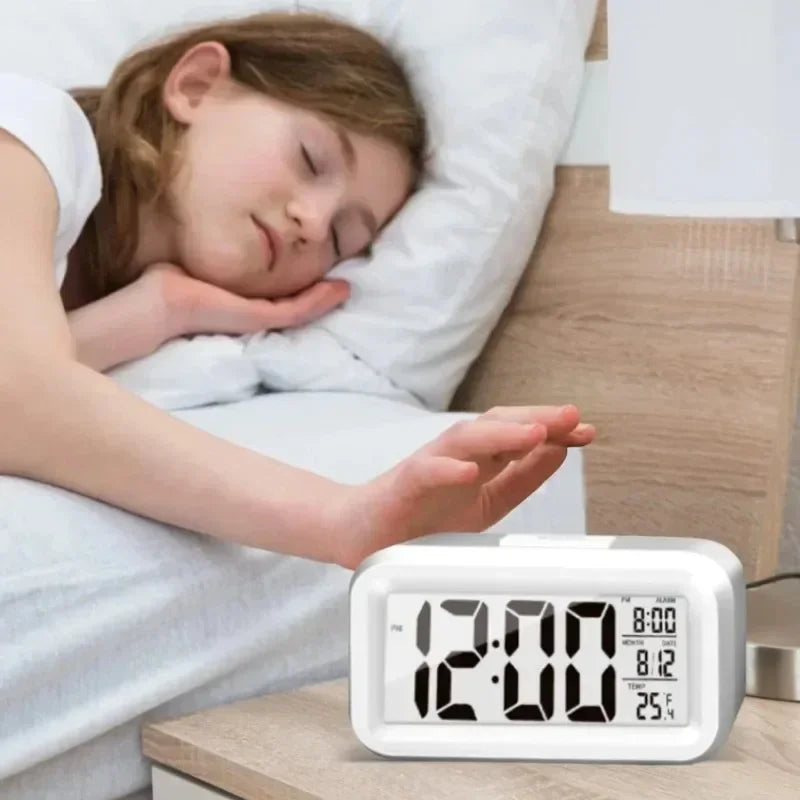 Small Digital Alarm Clock – Backlight, Temp & Date Display