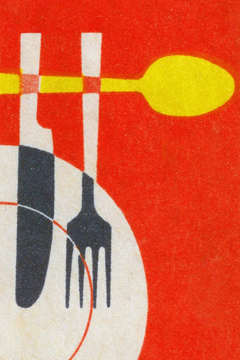 Vintage Eastern Europe Matchbox Canvas Wall Art – Geometric Animal