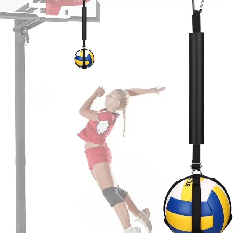 Black Volleyball Jumping Trainer Adjustable Hanging Height Assisting Device Spin Belt Throwing And Spiking Ball Training Belt Peaceful Pleasures Health and Wellness