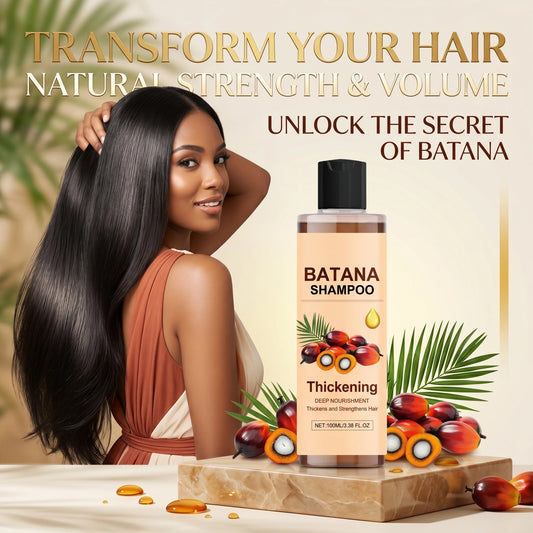 Batana Shampoo Hair Thickening & Strengthening Weak Roots Oil Control Reduce Breakage Voluminous Nourishing Hair Care Peaceful Pleasures Health and Wellness