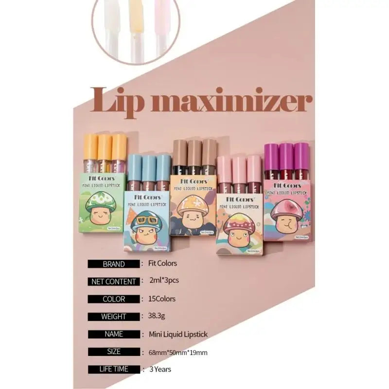 Fruit Lip Oil Set 3pc – Avocado Strawberry Peach | Fit Colors