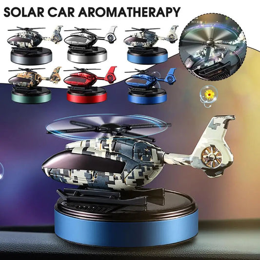 Car Solar Air Freshener Airplane Solar Helicopter Interior Accessories Trim Propeller Rotary Perfume Diffuser Deodorant Peaceful Pleasures Health and Wellness