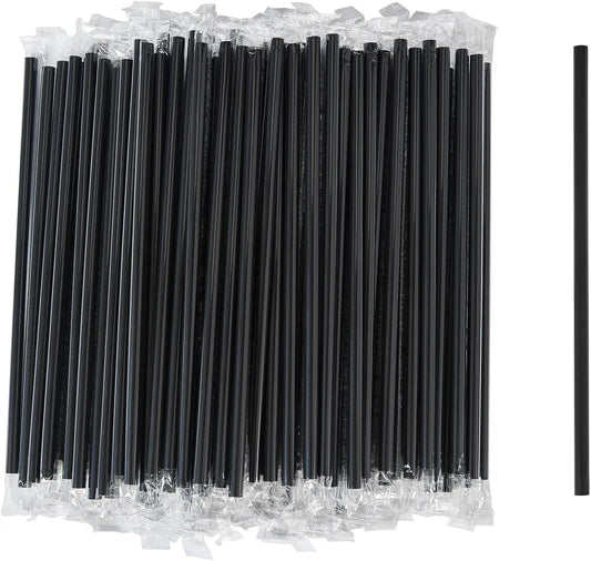 Colorful Black or Clear BPA Free Plastic Straws 6mm Diameter Individually Wrapped for Coffee Tea Liqor in Party Office Home Use Peaceful Pleasures Health and Wellness