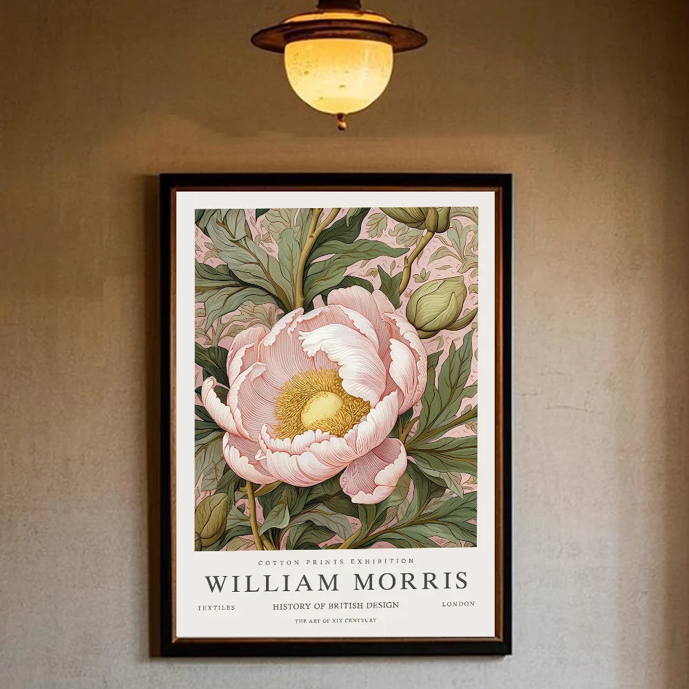 William Morris Animals & Flowers Wall Poster | HD PVC Art Decorative Wall Poster Peaceful Pleasures Health and Wellness z10 50X70cmNoframe