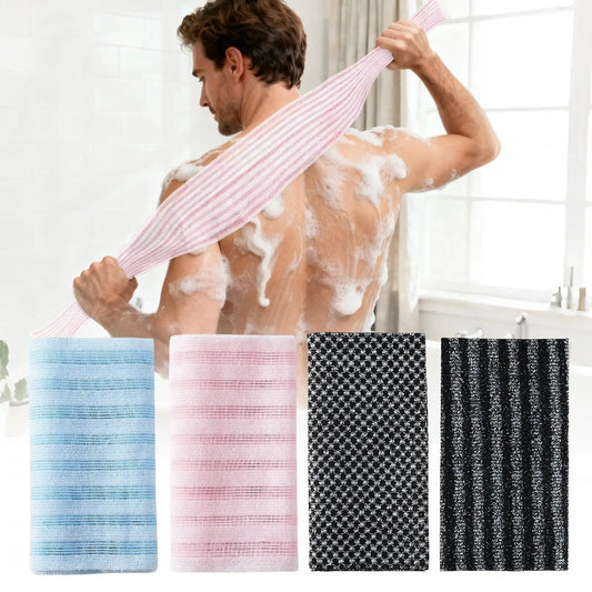 Exfoliating Back Scrubber Towel – Dual-Texture Body Bath Cloth Body Bath Scrubber Oasis Select C