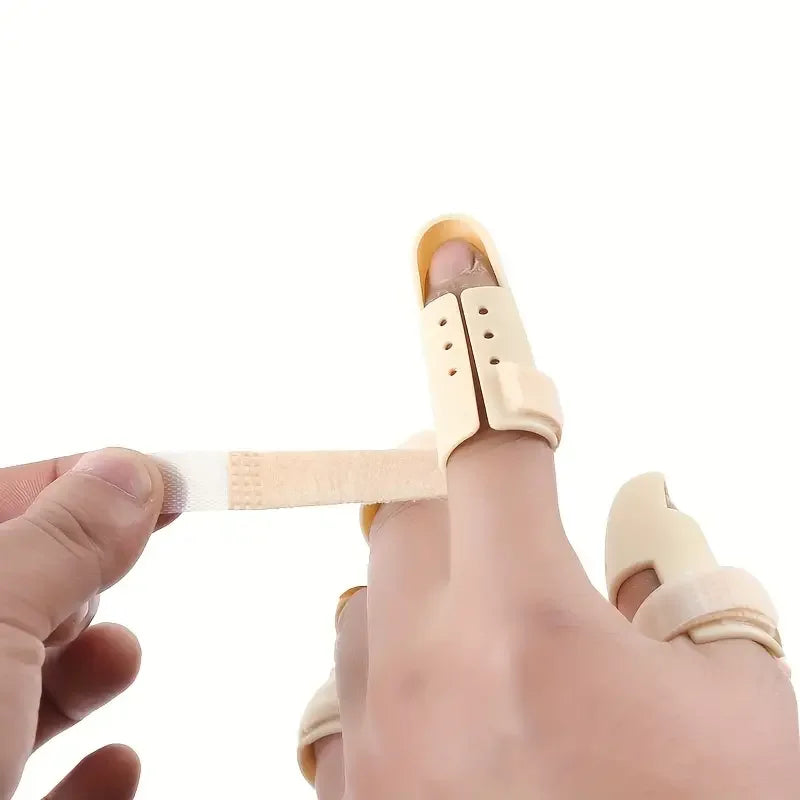 1pc Plastic Finger Splint For Trigger Finger, Thumb Splint Support Brace For Straightening & Injury Protection, Order A Size Up Peaceful Pleasures Health and Wellness Nude Size 0
