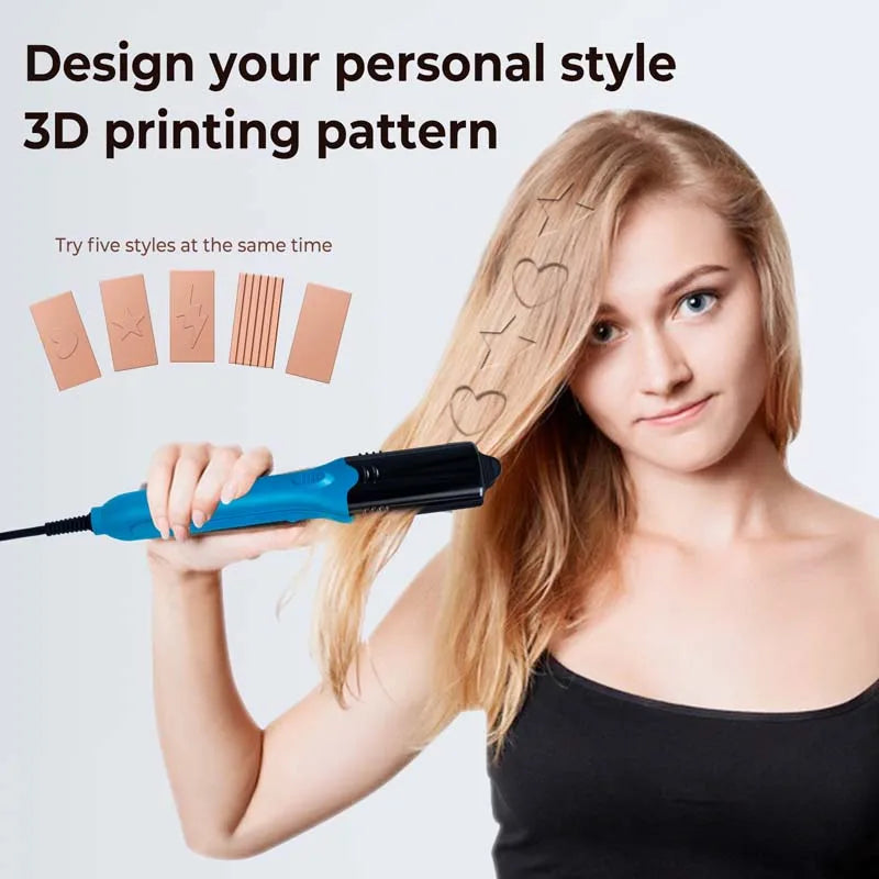3D Styling Straight Hair Clip Household Electric Lightning Loving Heart Splint 5-in-1 Women's Hair Straightener Peaceful Pleasures Health and Wellness
