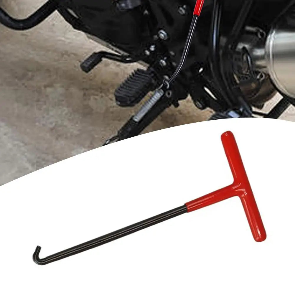 T-Handle Exhaust Spring Hook, Motorcycle Exhaust Pipe Spring Puller Tool, Heavy Duty Spring Remover for Motorcycle Exhaust/Brake Peaceful Pleasures Health and Wellness