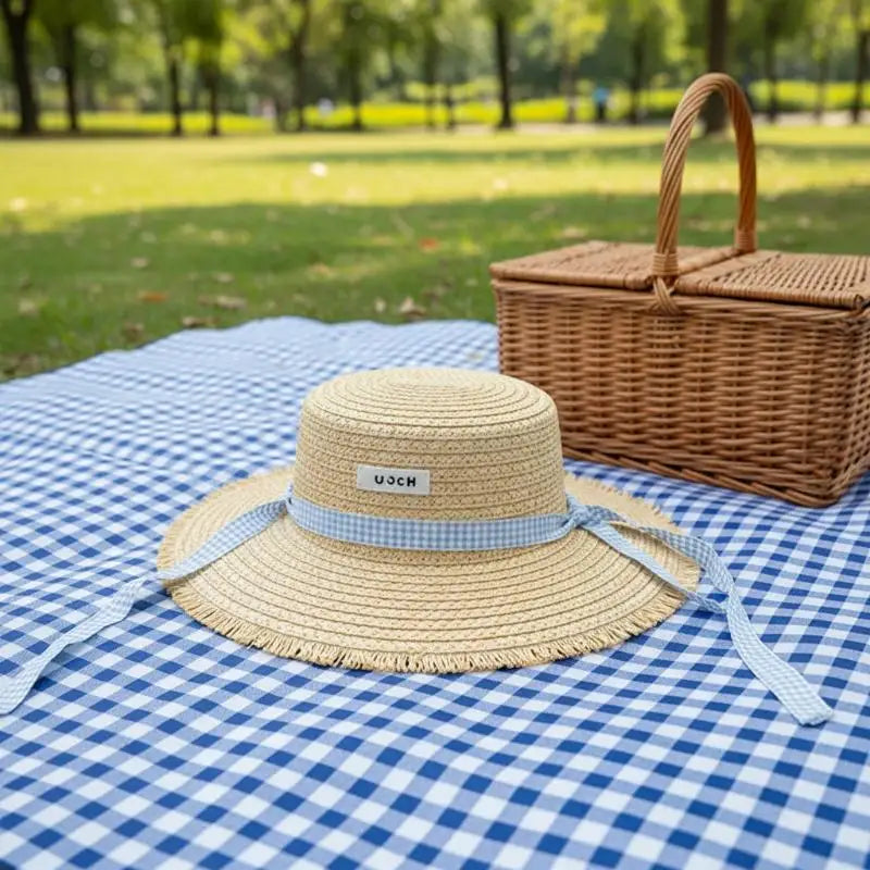 Women's Foldable Straw Sun Hat – Large Brim UV Protection
