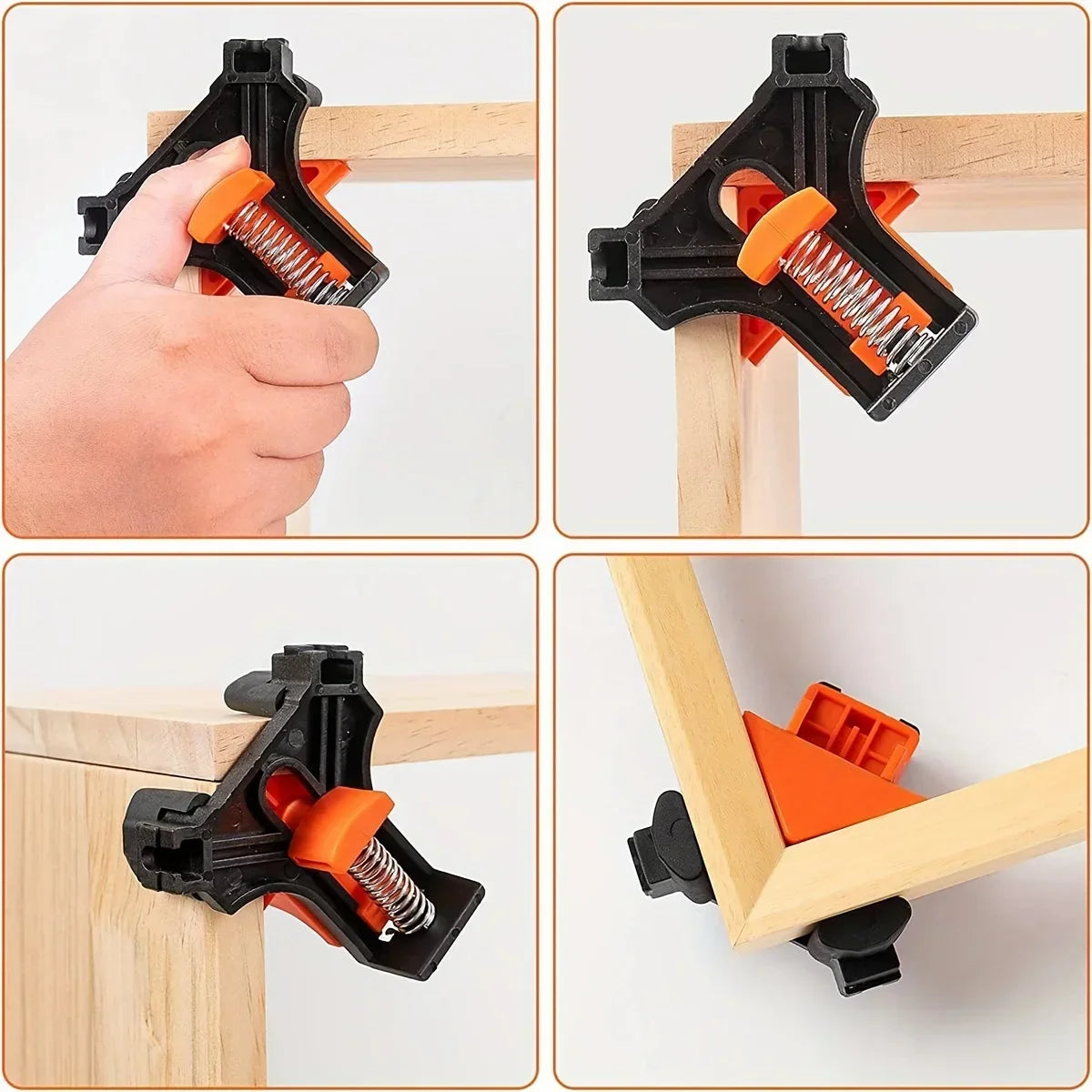 2pcs 90 Degree Corner Clamps For Woodworking, Fast Adjustable Quick Spring Loaded Woodworking Clamps,Cabinets,Photo Framing Peaceful Pleasures Health and Wellness