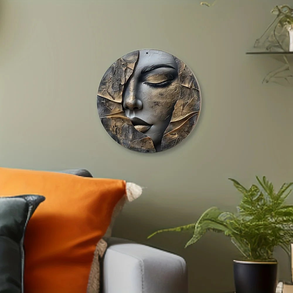 Aluminum Wall Art - Waterproof & Sun-Resistant, Easy-Hang Decor for Living Room, Hallway, and Entryway - Elegant 3D Metal Sculpt Peaceful Pleasures Health and Wellness