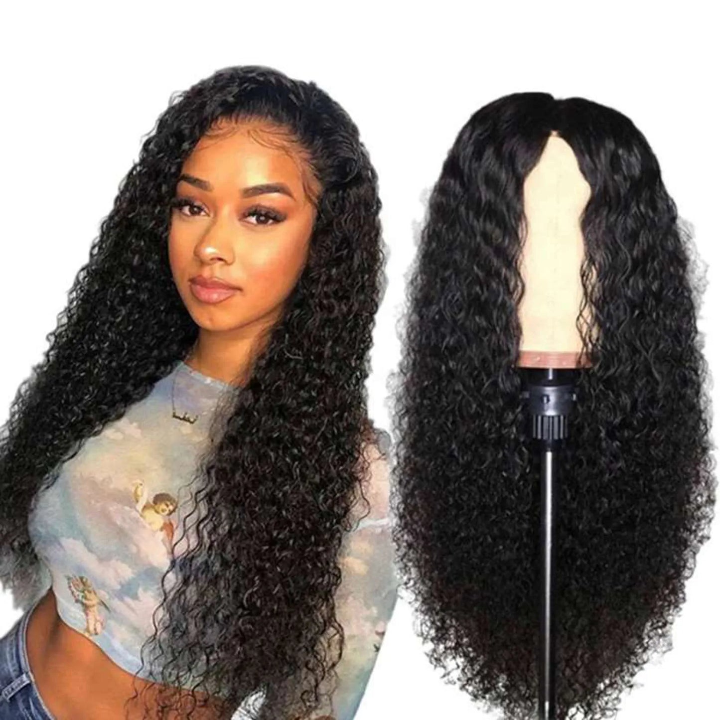 Long Hair Curly Wigs Heat Resistant Fiber Cosplay Costume Party Wigs for Girls Daily Use Hair Styling Synthetic Peaceful Pleasures Health and Wellness