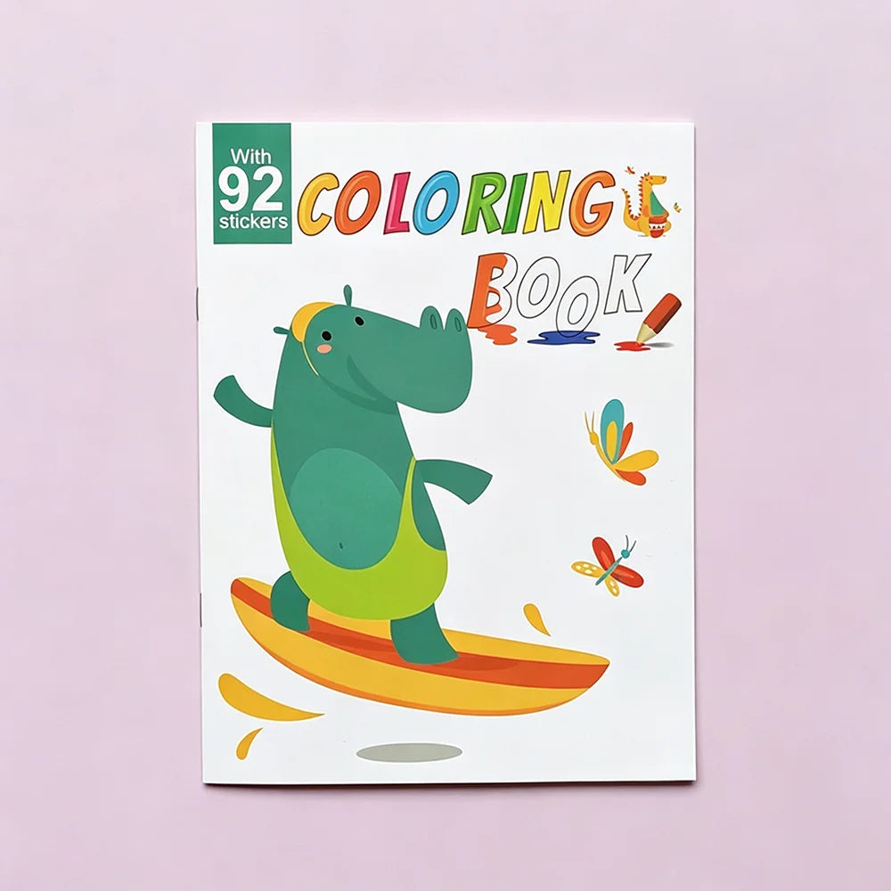 Cartoon Coloring Book Drawing Stickers Stress Relieving Picture Cute