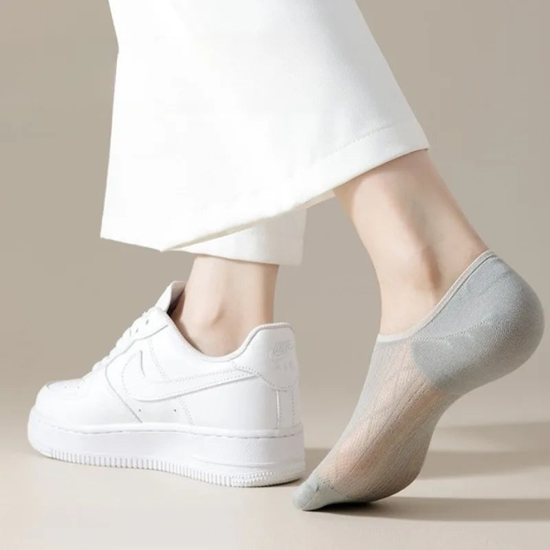 Women's Transparent Invisible Socks – 5 Pairs, Breathable